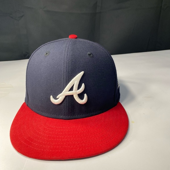 Men's New Era 59Fifty Atlanta Braves Authentic On Field  Fitted Size 6 7/8 - Picture 1 of 6